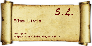 Süss Lívia névjegykártya
